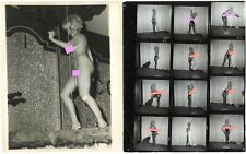 Vintage Glamour / Burlesque 1950's - Twelve 8 x 10 Contact Sheets