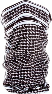 Zan Headgear Black/White Houndstooth Fleece Lined Motley Tube - TF235BW - Picture 1 of 1