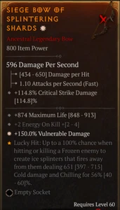 💥DIABLO 4💥SEASON 9💥Necromancer Blood Lance Chest💥Mutilator Plate 2GA 22% - Picture 1 of 1