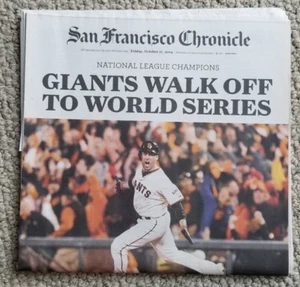 GIANTS WALK OFF TO WORLD SERIES - S.F. CHRONIK - NEU!!!  FREITAG 17.10.2014 - Bild 1 von 11