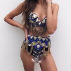 Belly Dance Costume Outfit Bra Top Hip Belt Festival Party Club Carnival Outfit