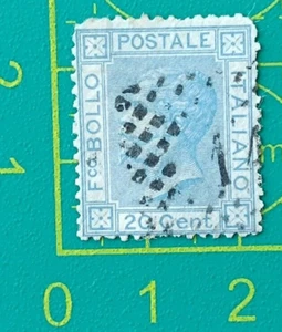 Italy stamp 1867, A15, 20c blue,used - Picture 1 of 3