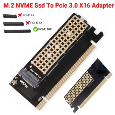 M Key M.2 NVMe SSD TO PCIE 3.0 X16 Adapter Converter Interface Card Full Speed - Image 1 of 4