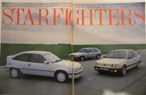 Original 1988 Autocar extracted mag test VAUXHALL ASTRA GTE v GOLF GTi & 309 GTi - Picture 1 of 1