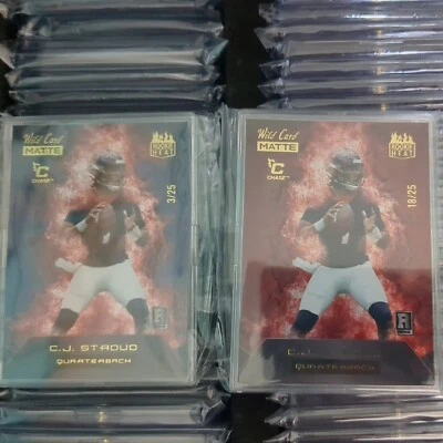 2023 CJ Stroud Rookie (RC) /25  Wild Card Matte Rookie Heat Texans Red And Blue - Image 1 of 4
