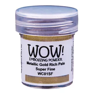 WOW! Embossing Powder, Metallic Gold Rich Pale, Super Fine Gold, Pale Gold - Picture 1 of 1