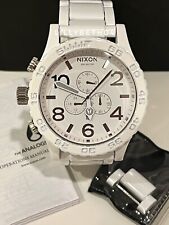 NEW Watch 51-30 All White Silver Watch Chrono A083-1255 A0831255 Genuine Nix