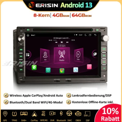 8-Kern Android 13.0 DAB+GPS Autoradio Für VW Golf Passat T5 Multivan Peugeot 307 - Bild 1 von 4