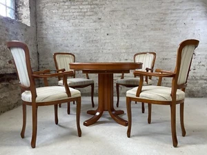 Barock Essgruppe / Italienisch / Kirschholz Antik Stil Hochwertig Tisch Stühle - Bild 1 von 24