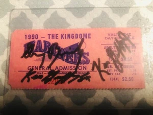 Ken Griffey Jr, Ken Griffey Sr, Edgar 4 others Autographed Ticket - Picture 1 of 2