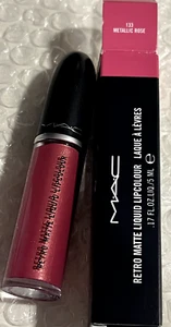 MAC Retro Matte Liquid Lipcolour Metallic Rose - Full Sz NEW 100% AUTHENTIC - Picture 1 of 2