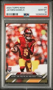 Jayden Daniels 2024 Topps Now Football Rookie Card #6 Graded PSA 10 - Picture 1 of 2