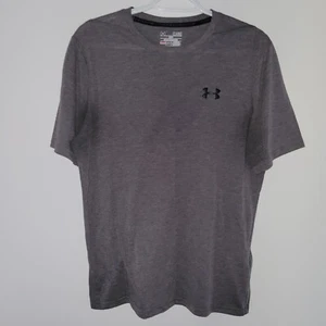 Under Armour Heat Gear Threadborne Short Sleeve Shirt Men's Size Small Gray - Picture 1 of 6