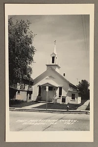 c1950 cartolina RPPC prima chiesa presbiteriana Elisabetta IL Illinois non spedita - Foto 1 di 2