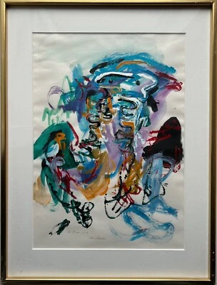 Gouache Abstrakte Komposition Dänemark Moderne Kunst Finn Pedersen - Bild 1 von 4