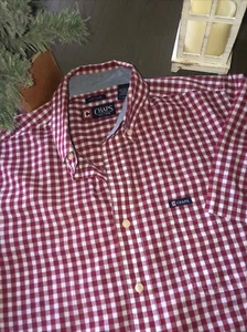Chaps ❤️ Red Check Polo Top Sz M - Picture 1 of 3