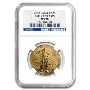 2010 1/2 oz American Gold Eagle MS-70 NGC (Early Releases) - Picture 1 of 3
