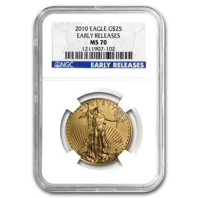 2010 1/2 oz American Gold Eagle MS-70 NGC (Early Releases) - Image 1 of 3