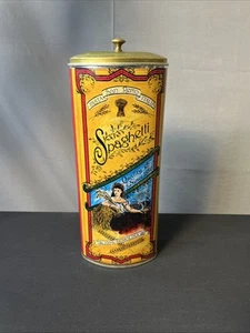 Vintage Pasta TIN LITHO Metal Can SAN REMO Spaghetti Semolina 11.5in Italian - Picture 1 of 8