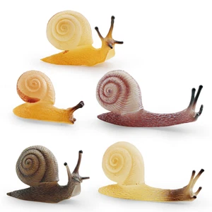 SimulationReptiles snails Animal Miniature Art Toy Figure 5pcs - Picture 1 of 9