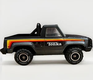 1979 Tonka 4x4 Pickup Toy Truck Pressed Steel Black & Yellow MR-970 - Picture 1 of 24