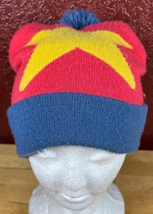 Steven Universe Cartoon Network 2017 Beanie Mütze Kappe Stern Bommel rot/gelb/blau - Bild 1 von 8