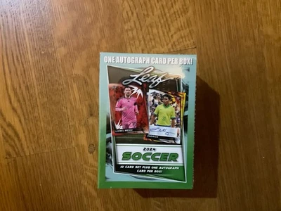 2024 Leaf Soccer Factory Sealed Blaster Box  1 Autograph Per Box - Image 1 of 4