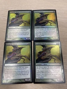 Mtg Gemhide Sliver Foil Set Of 4 - Picture 1 of 2