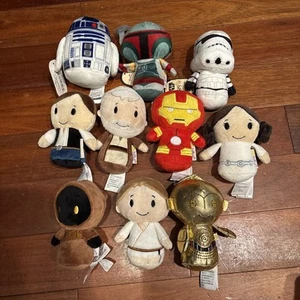 New Hallmark Itty Bittys Lot of 10 Stuffed Plush Disney Marvel Star Wars R2D2 C3 - Picture 1 of 15