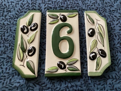 House Number Hand painted ceramic number 6 - Image 1 of 2