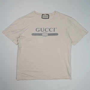 Gucci T-Shirt Uomo Logo L Rosa - Foto 1 di 6