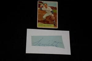 SAMMY WHITE AUTOGRAPHED INDEX CARD CUT w/1954 BOWMAN CARD (d.1991) 1951 RED SOX - Picture 1 of 1