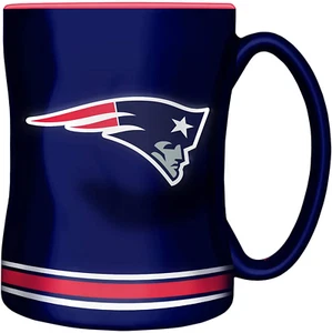 New England Patriots Primary Logo Navy NFL Football 14oz Sculpted C-Handle Mug - Picture 1 of 3