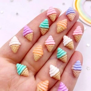 50 piezas Resina de helado Espalda plana Arte en uñas Estrás Suministros Cuentas Dijes Apliques - Imagen 1 de 6