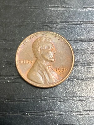 1959 D Lincoln penny error “L”   On Liberty on Rim - Rare US Coin Errors - Image 1 of 4