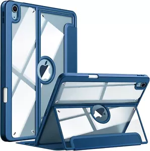 Clear Case for iPad Air 11-inch M3 (2025)/ M2 (2024) Multiple Angles Stand Cover - Picture 1 of 13