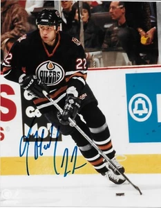Foto firmada Roman Hamrlik Edmonton Oilers autografiada 8x10 #1 original - Imagen 1 de 2