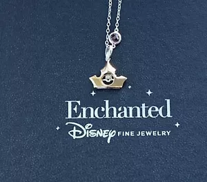 Enchanted DISNEY Fine Jewelry Sleeping Beauty “Aurora” Dancing Diamond Pendant - Picture 1 of 12