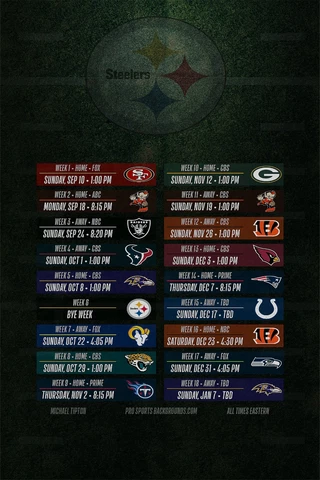 The Pittsburgh Steelers 2023 Regular Season Schedule Poster Multiple sizes Cover