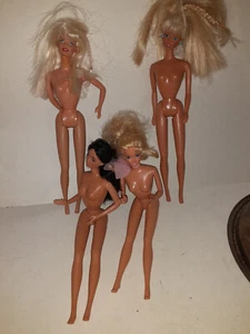 4 muñecas Barbie desnuda vintage 1966 Twist 'n Turn rubia morena 1 Malasia Bendabl - Imagen 1 de 16