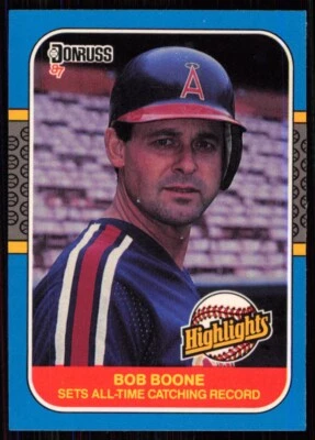 1987 Donruss Highlights Bob Boone California Angels #41 - Image 1 of 2