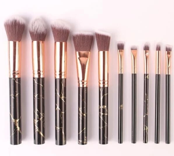 HOMEGENICS 10 Pcs Marble Make up Brushes Eye shadow Blusher Face Powder Makeup Brush UK