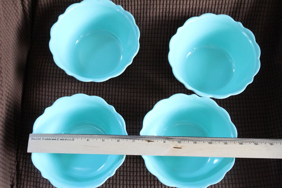 The Pioneer Woman Juliette Speckled Teal 6.5" Melamine Cereal Salad Bowl Set 4