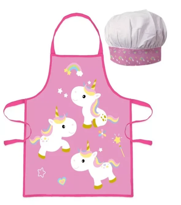 Unicorno Ragazza Grembiule da Cucina Grembiule Torna Set 2-Teilig U-8045 - Immagine 1 di 1