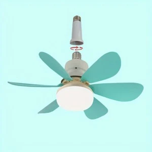 Socket Fan Ceiling Fan With Light Remote Control E26/E27 Noiseless Ceiling Fan - Picture 1 of 32