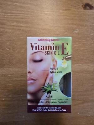 90 CAPSULES AMAZING SHINE VITAMIN E SKIN OIL REPAIR ALOE  - Image 1 of 4