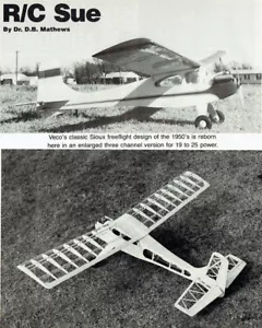 Veco Model Airplane Plans (RC): R/C Sue 61" 530si for .19- .25 Engine (Sioux) - Picture 1 of 2