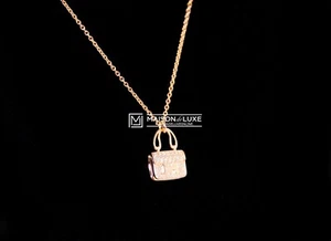 NEW HERMES 40%OFF ROSE GOLD DIAMOND AMULETTE CONSTANCE PENDANT NECKLACE CHOKER - Picture 1 of 2