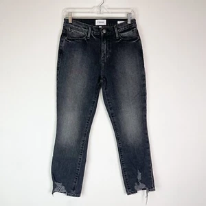 Pantalones de mezclilla rectos altos plateados para mujer talla 25 - Imagen 1 de 8