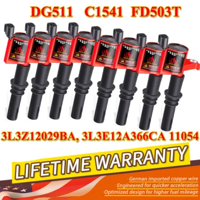 8Pack Ignition Coils For Ford F-150 F250 4.6L 5.4L 2004 -2008 2009 2010 TRITON - Image 1 of 4